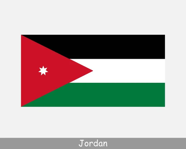 National Flag Jordan Jordanian Country Flag Hashemite Kingdom Jordan Detailed — Stock Vector