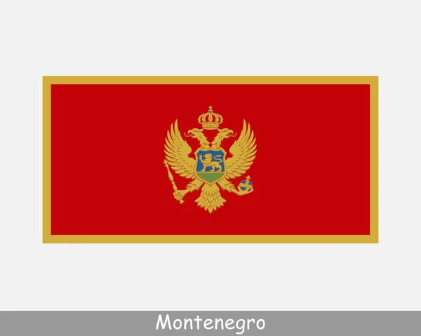 Montenegró Nemzeti Zászlója Montenegrói Ország Zászló Részletes Banner Eps Vektor — Stock Vector