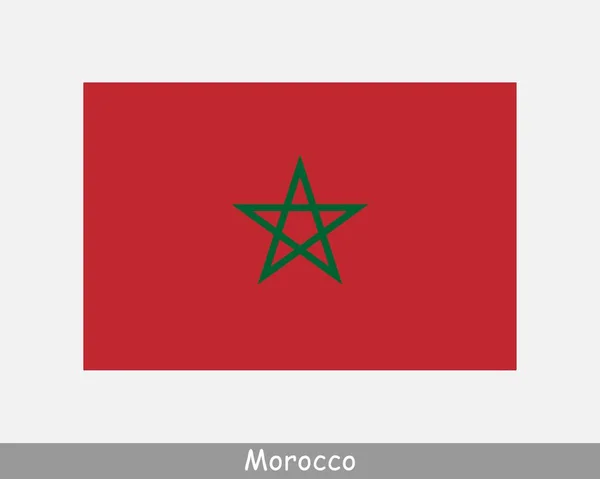 National Flag Morocco Moroccan Country Flag Kingdom Morocco Detailed Banner — Stock Vector