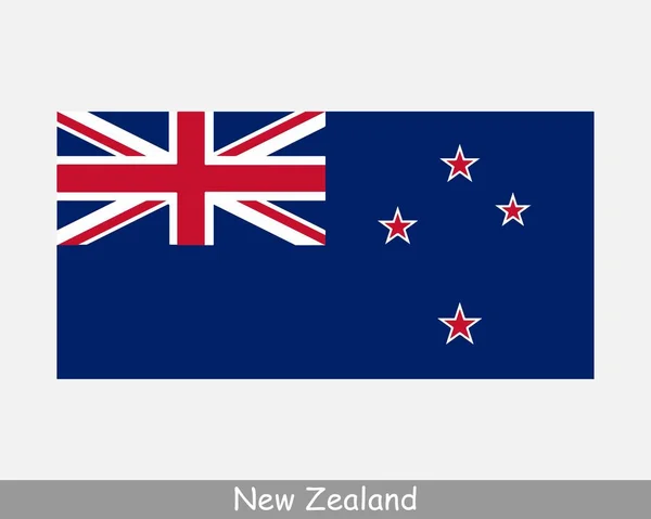 Bandera Nacional Nueva Zelanda Bandera País Kiwi Bandera Detallada Eps — Archivo Imágenes Vectoriales