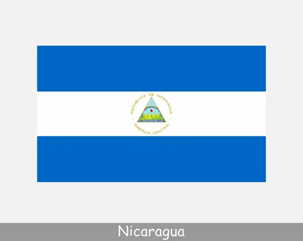 Nationalflagge Nicaraguas Nicaraguanische Flagge Republik Nicaragua Detailliertes Banner Eps Vector — Stockvektor