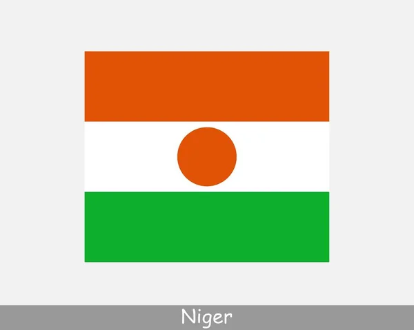 Národní Vlajka Nigeru Nigerijská Vlajka Podrobný Prapor Nigerské Republiky Soubor — Stockový vektor