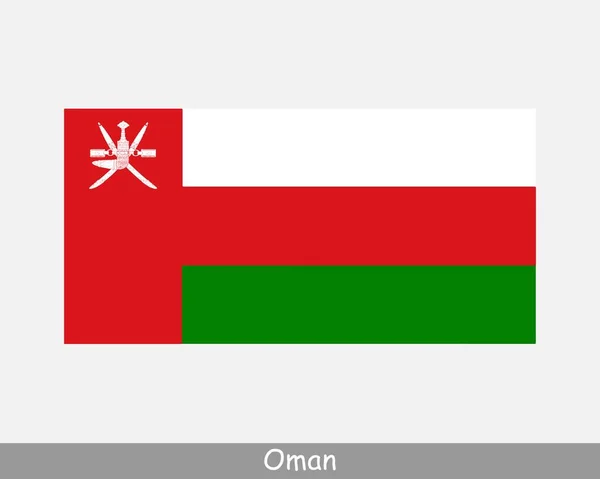 Bandeira Nacional Omã Bandeira País Omani Sultanato Omã Bandeira Detalhada —  Vetores de Stock