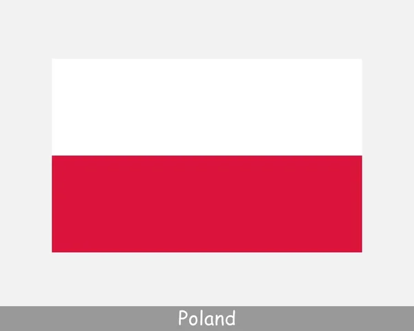 Flaga Narodowa Polski Flaga Kraju Polskiego Rzeczpospolita Polska Szczegółowy Baner — Wektor stockowy