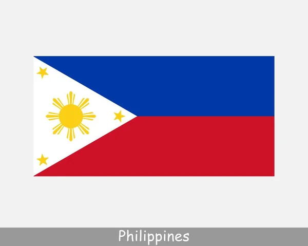 Bandera Nacional Filipinas Bandera Filipina Republic Philippines Detailed Banner Eps — Vector de stock