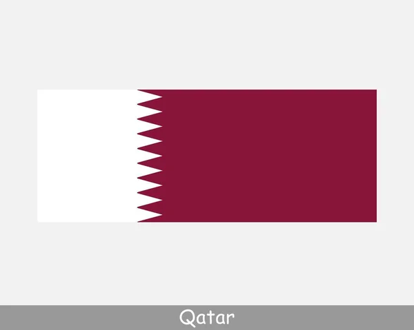卡塔尔国旗 卡塔尔国旗 卡塔尔国的详细旗帜 Eps矢量说明性截断文件 — 图库矢量图片