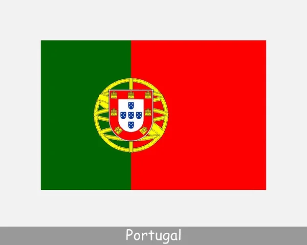 Bandeira Nacional Portugal Bandeira País Português Bandeira Detalhada República Portuguesa —  Vetores de Stock