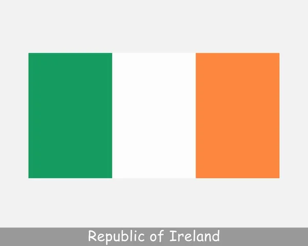 Nationaal Ierland Ierse Landvlag Republiek Ierland Gedetailleerde Banner Eps Vector — Stockvector