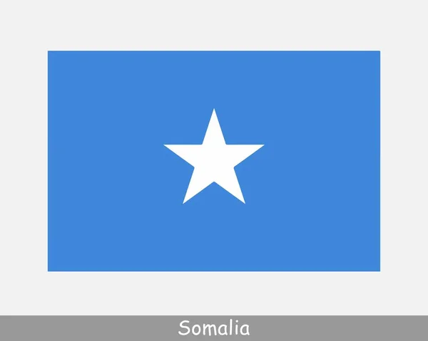 Nationale Vlag Van Somalië Somalische Vlag Federale Republiek Somalië Gedetailleerde — Stockvector