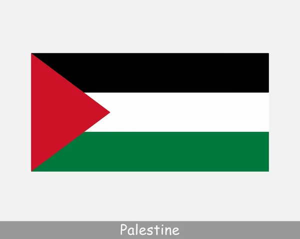 National Flag Palestine Palestinian Country Flag State Palestine Detailed Banner — Stock Vector