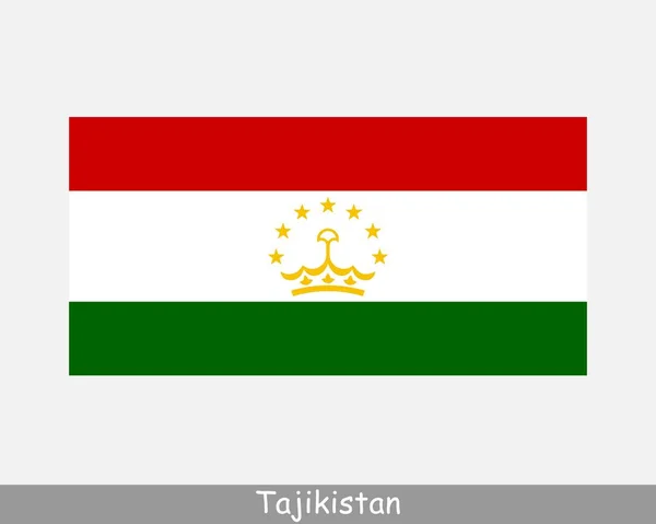 Bandeira Nacional Tajiquistão Bandeira País Tajiquistão República Tajiquistão Bandeira Detalhada — Vetor de Stock
