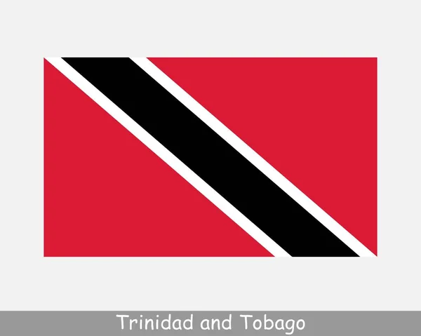 Nationalflagge Von Trinidad Und Tobago Trinbagonian Country Flagge Republik Trinidad — Stockvektor