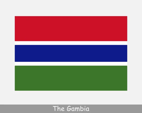 Bandeira Nacional Gâmbia Bandeira País Gambiano República Gâmbia Bandeira Detalhada — Vetor de Stock