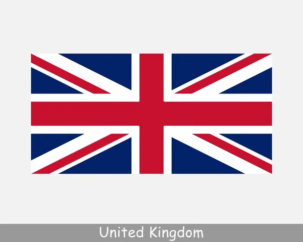 영국의 국기이다 영국의 국기이다 북아일랜드의 Jack Detailed Banner Eps Vector — 스톡 벡터