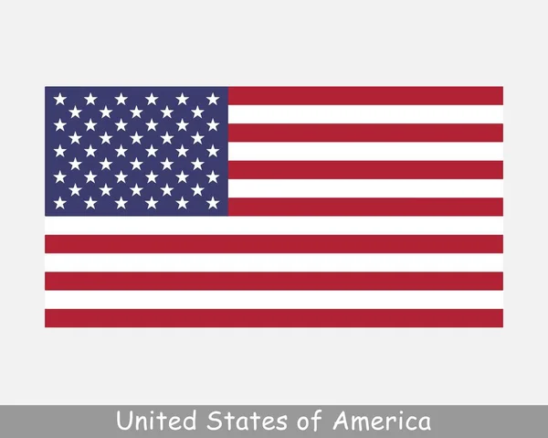 Amerikas Förenta Staters Flagga Usa Country Flag Amerikanska Detaljerade Banner — Stock vektor
