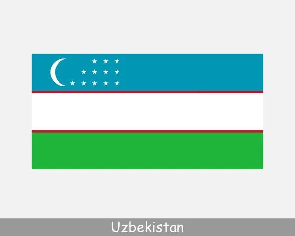 Bandera Nacional Uzbekistán Bandera Uzbekistán Banner Detallado República Uzbekistán Eps — Archivo Imágenes Vectoriales