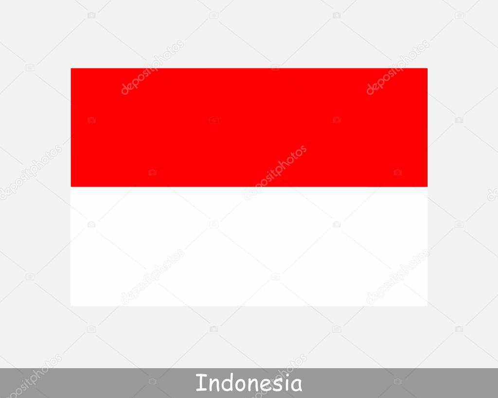 National Flag of Indonesia. Indonesian Country Flag. Republic of Indonesia Detailed Banner. EPS Vector Illustration Cut File