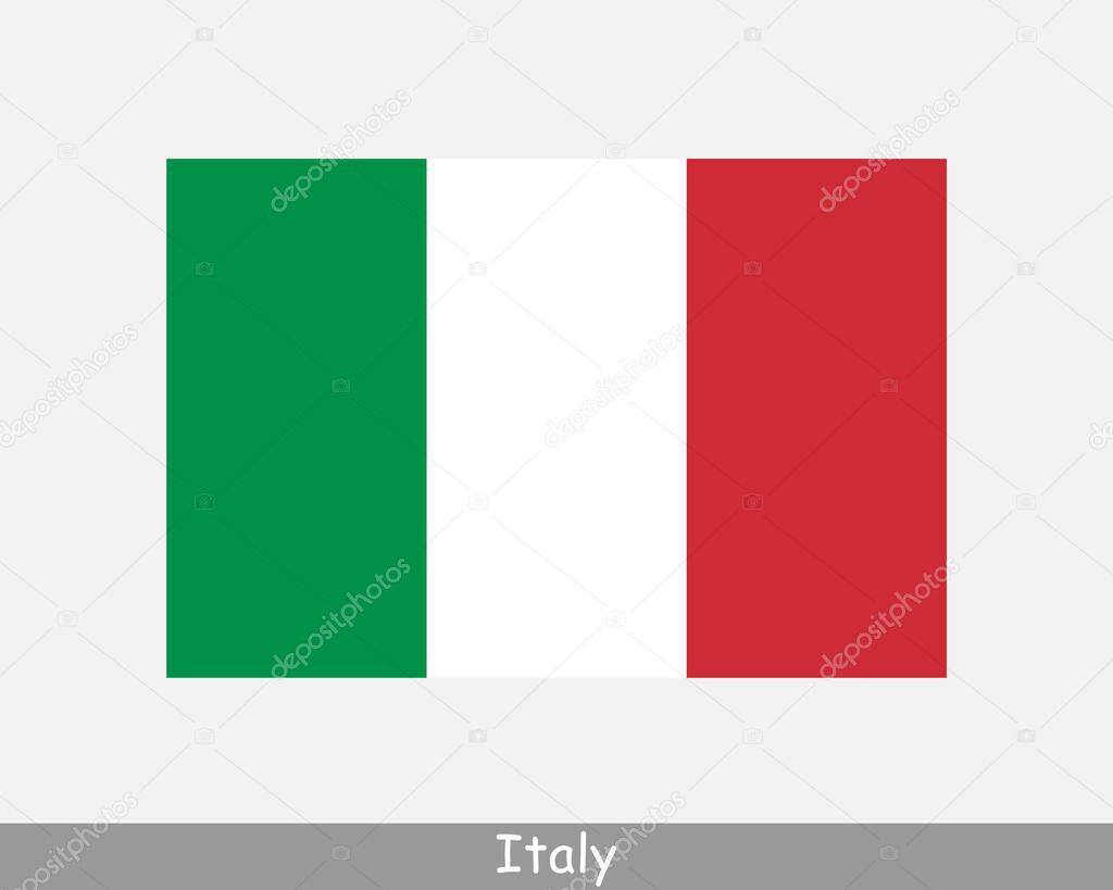 National Flag of Italy. Italian Country Flag. Italian Republic Detailed Banner. EPS Vector Illustration Cut File