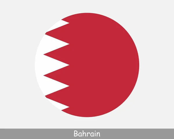 Bahrain Circle Flag Bahraini Circular Button Banner Icon Eps Vector — Vector de stock