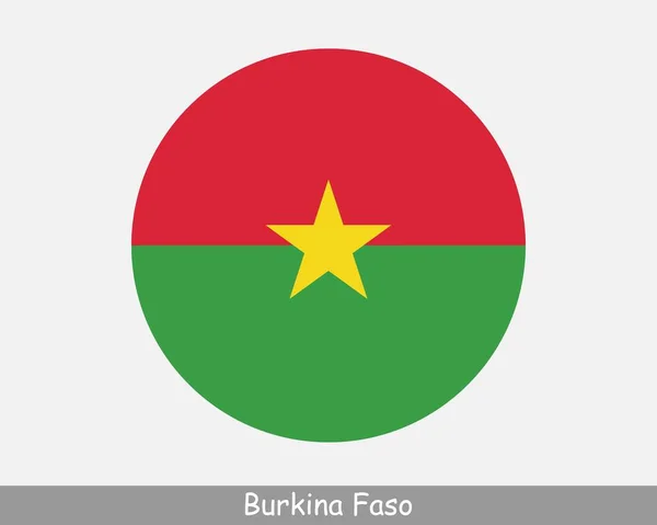 Burkina Faso Circle Flag Burkinese Circular Button Banner Icon Eps — Wektor stockowy