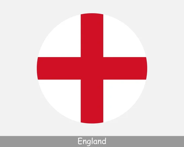 England Circle Flag Englische Runde Schaltfläche Banner Symbol Vereinigtes Königreich — Stockvektor