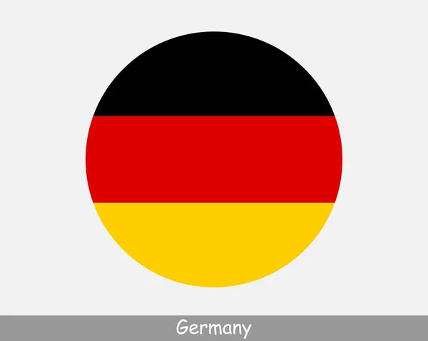 Germany Circle Flag German Circular Button Banner Icon Deutschland Eps — Vettoriale Stock