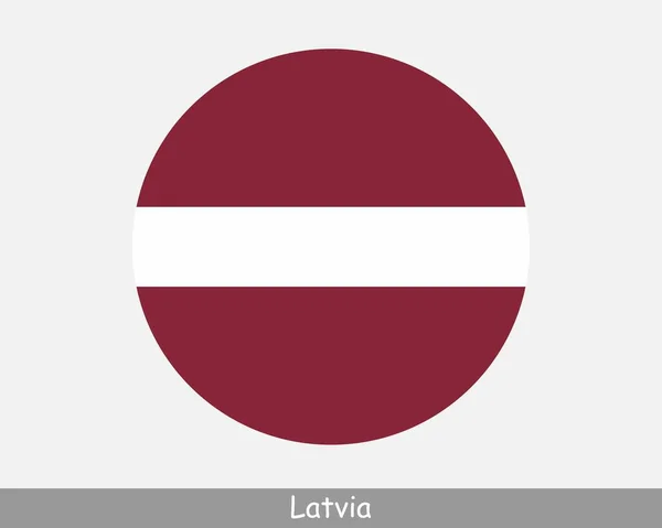 Lettland Runde Kreisfahne Lettische Runde Bannersymbol Taste Eps Vektor — Stockvektor