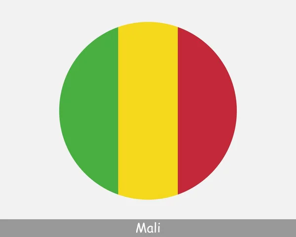 Mali Circle Flag Malian Circular Button Banner Icon Eps Vector — Image vectorielle