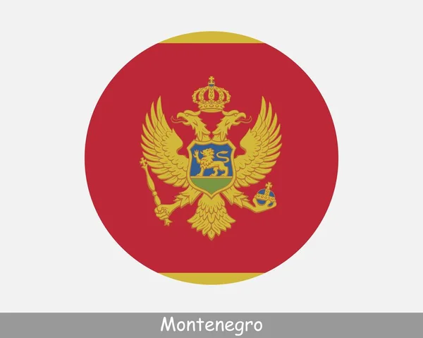Montenegro Circle Flag Montenegrin Circular Button Banner Icon Eps Vector — Image vectorielle