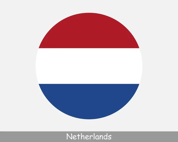 Netherlands Circle Flag Dutch Circular Button Banner Icon Eps Vector — Image vectorielle