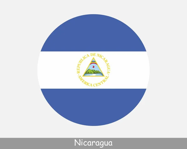 Nicaragua Circle Flag Nicaraguan Circular Button Banner Icon Eps Vector — Διανυσματικό Αρχείο