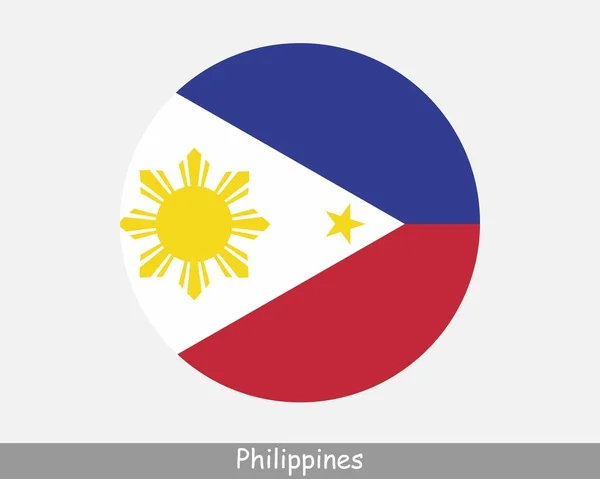 Philippines Circle Flag Filipino Circular Button Banner Icon Pinoy Flag —  Vetores de Stock