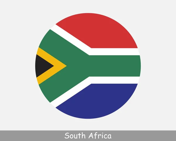 South Africa Circle Flag South African Circular Button Banner Icon — Image vectorielle