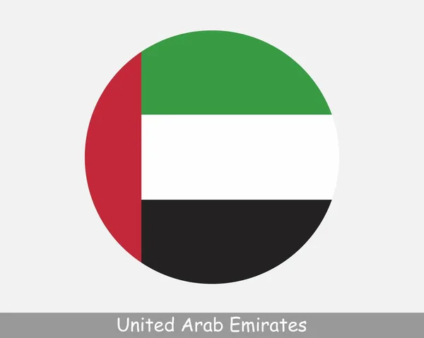 United Arab Emirates Circle Flag Uae Circular Button Banner Icon — Vector de stock