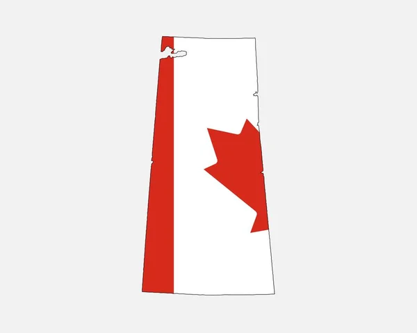 Saskatchewan Map Canadian Flag Province Map Canada Flag Eps Vector — Image vectorielle