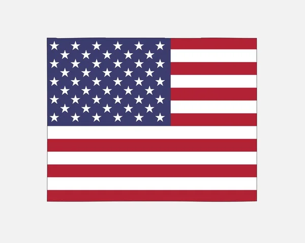 Wyoming Map American Flag Usa State Map Flag Eps Vector — Stock vektor