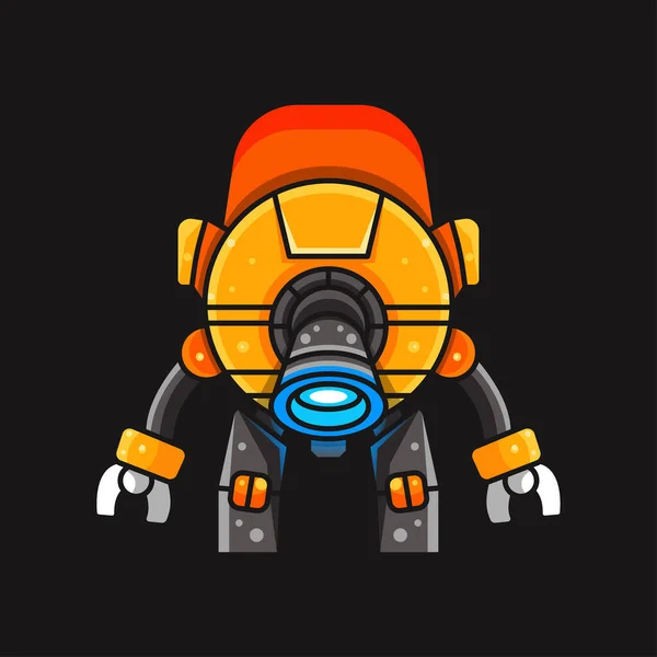 Illustrering Space Robot För Karakter Sticker Shirt Illustration — Stock vektor