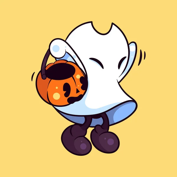 Ilustrace Světla Halloween Pro Charaktera Stickera Shirt Illustration — Stockový vektor