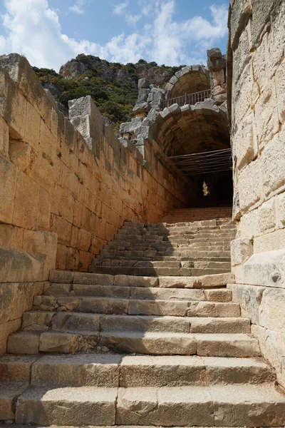 Passi Dell Antico Anfiteatro Demre Turchia — Foto Stock