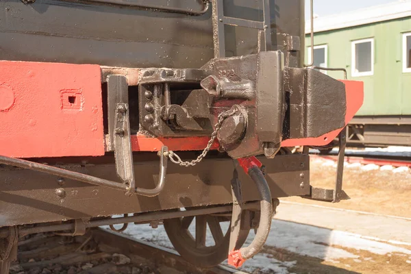 Damplokomotiv Frilandsmuseet Mega Teknik Damplokomotiv Kæmpe Gamle Dage Evig Piedestal - Stock-foto