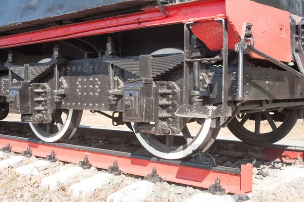 Ατμομηχανή Στο Υπαίθριο Μουσείο Mega Τεχνική Ατμομηχανή Ένας Γίγαντας Του — Φωτογραφία Αρχείου