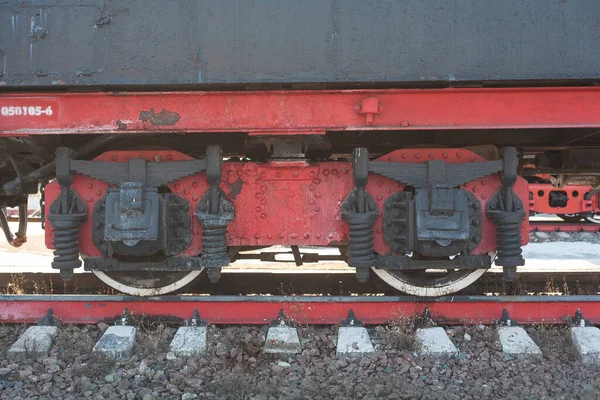 Alte Dampflokomotive Dampftransport Retro Dampflokomotive Die Technik Der Die Menschheit — Stockfoto