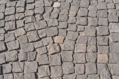 Granit kaldırım taşları, kaldırım taşları, granit yol, arka plan granit bloklar, kare taşlar arka plan