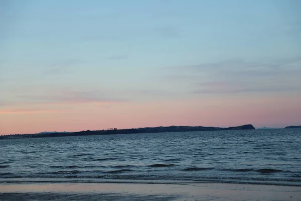 Coucher Soleil Dans Baie Auckland Nouvelle Zélande — Photo