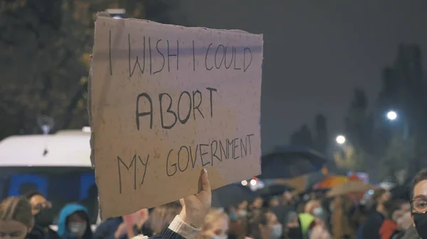 Varşova, Polonya 23.10.2020 - Polands kürtaj yasalarına karşı protesto. — Stok fotoğraf