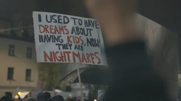 Varşova, Polonya 23.10.2020 - Polands kürtaj yasalarına karşı protesto. — Stok fotoğraf