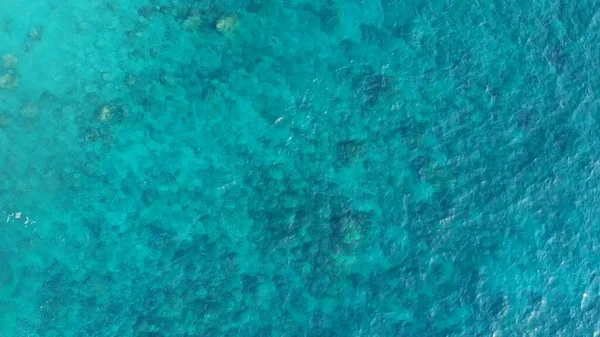 Letecký pohled na oceán, textura mořské vody pozadí — Stock fotografie