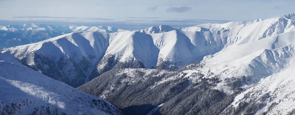 Snow-Capped Mountain Peak With Clear Sky In The Background - Winter Mountains