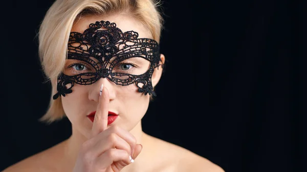 Girl Dressed In A Masquerade Ball Costume And Venetian Mask For Fancy Dress Party