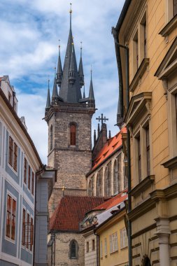 Çek Cumhuriyeti Prag 'ın merkezinde güzel bir cadde
